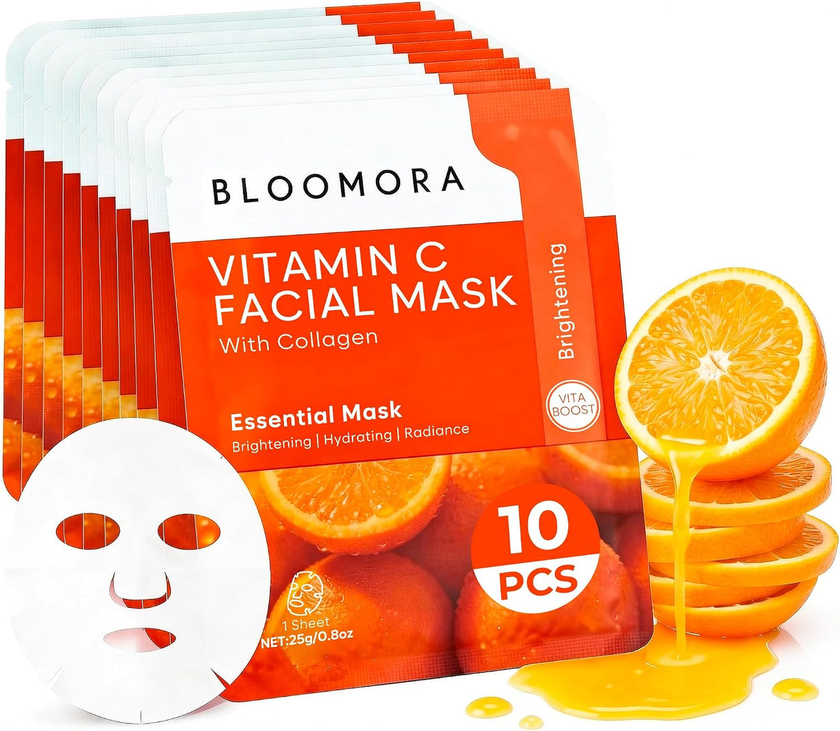 Overnight Collagen Face Mask, Hydrogel & Low Molecular Deep Collagen Mask, Glass Skin Face Mask, Collagen Mask Overnight + Firming & Elasticity, Hydrating Face Masks 34g*4ea, Face Masks Skincare Pack - Image 15