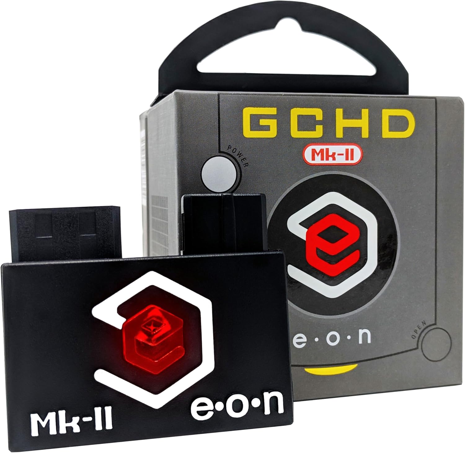 EON GCHD Mk-II Gamecube High Definition Adapter front view jet black premium retro gaming converter