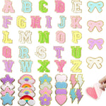 BoAn chenille patches front view showing full alphabet set