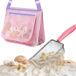 Lidago beach mesh shovel and bag front view