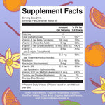 MaryRuth's liquid multivitamin nutritional facts label and supplement panel
