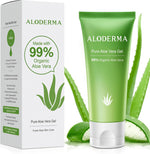Aloderma Travel Size Aloe Vera Gel Made within 12 Hours of Harvest with 99% Pure Organic Aloe Vera for Body, Face, & Scalp - Hydrating & Soothing Gel for After Sun Care - 1.5oz Squeeze Tube - Image 1
