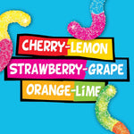 Soft and chewy neon worm candy assortment from Trolli USA.