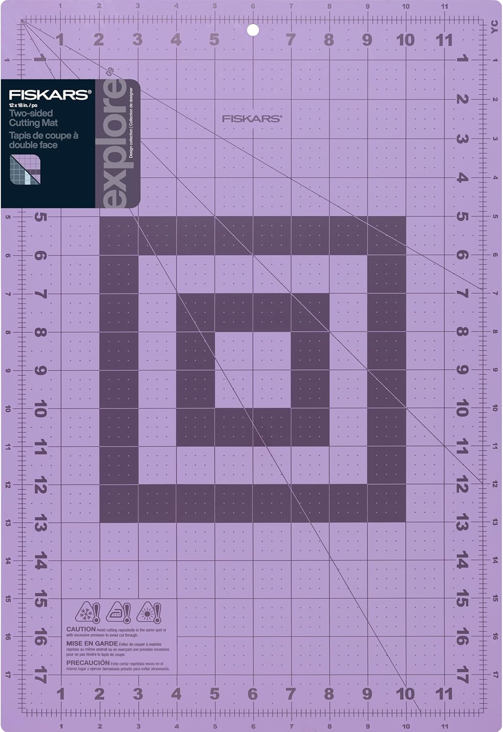 Fiskars 24" x 36" Self Healing Cutting Mat, Extra Large Double-Sided Grid | Quilting, Sewing & Craft Cutting Board, with 30 45 60 Degree Bias Lines for Fabric Paper and DIY Projects - Image 13