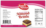Close-up of the dairy-free almond brittle crunch pieces showing texture and consistency.