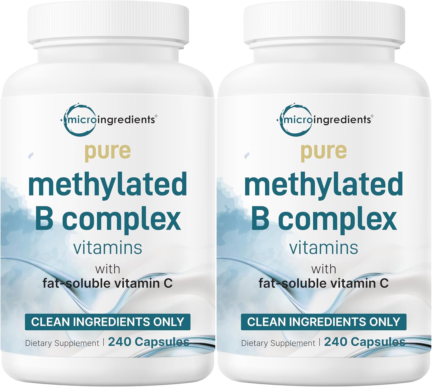Micro Ingredients Pure Methylated B Complex front view bottle