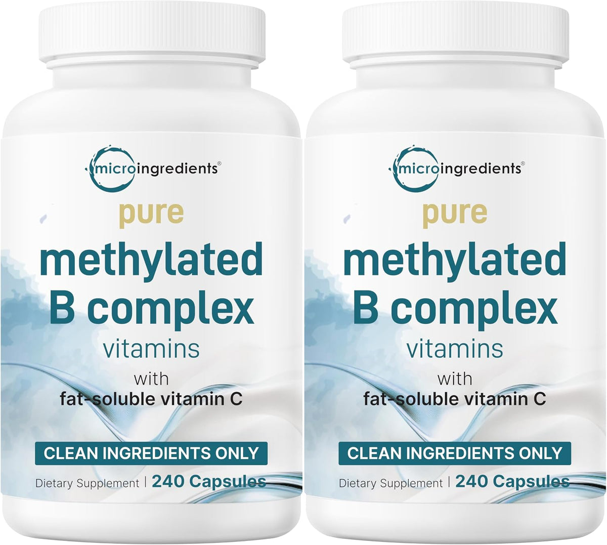 Micro Ingredients Pure Methylated B Complex front view bottle