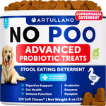 Artullano No Poo Chews for dogs container front view