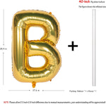 CHANGZHONG letter balloons 40 inch gold b side profile