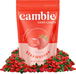 Close up of individually wrapped strawberry bon bons