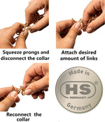 Three piece set of Herm Sprenger imported premium training collar expansion prongs