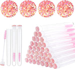 Dming 50-Piece Disposable Mascara Brushes - Eyelash Brushes, Diamond Mascara Wands with Tube, Makeup Tool, Lash Spoolies, Sanitary Brushes, Lash Extension Supplies (Tube Star D Pink 50) - Image 10