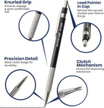 Pacific Arc 2mm drafting pencil showing the integrated cap lead sharpener
