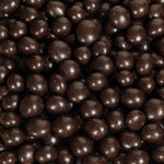 Close up of dark chocolate covered blueberries snack