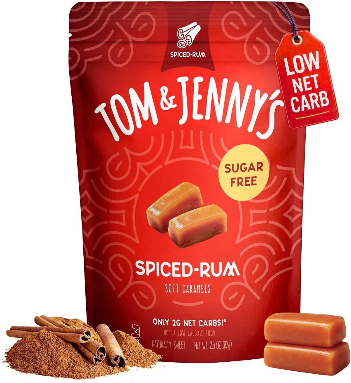 Tom & Jenny's Sugar Free Caramel - Individually Wrapped Sugar Free Candy - Zero Sugar Keto Caramels (Sea Salt & Vanilla Classic Chewy Caramel) - Image 12