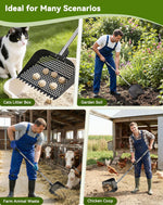 PawGiant heavy duty poultry litter shovel package including non-slip rubber grip handle and protective farm gloves