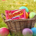 Starburst imported chewy candies pack back label with ingredients list.