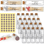 Chuangdi empty glass match jars with cork tops front view pack for wedding favors.