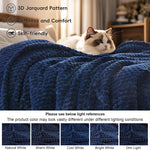 PHF cozy blanket styled on a modern bedroom bed setup