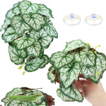 QUOZUO 2 Pack Reptile Plants for Terrarium, Artificial Leaves Habitat Decorations with Suction Cups, Terrarium Hanging Plants Vines for Bearded Dragons Lizards Snake Geckos Frogs - Red - Image 10