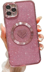 HYUEKOKO iPhone 11 Pro Max case front view pink glitter design
