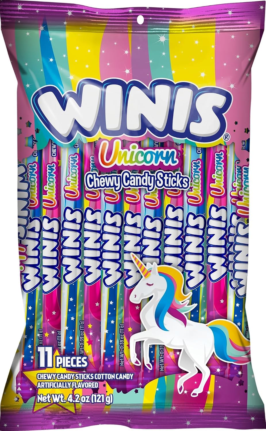 Winis Unicorn | Chewy Candy Swirl | Cotton-Candy Flavored | Sharing Size 4.3 Oz Bag - 11 Pieces | Gifts, Holiday, Parties, Concessions, Pantry, Non-Melting, Party - Image 9