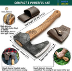 BeaverCraft bushcraft axe paired with cowhide leather sheath and belt loop