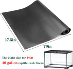 Tear resistant premium reptile cage liner rolled out on a flat surface.