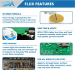SRA Soldering Products 135 rosin flux paste jar top lid label