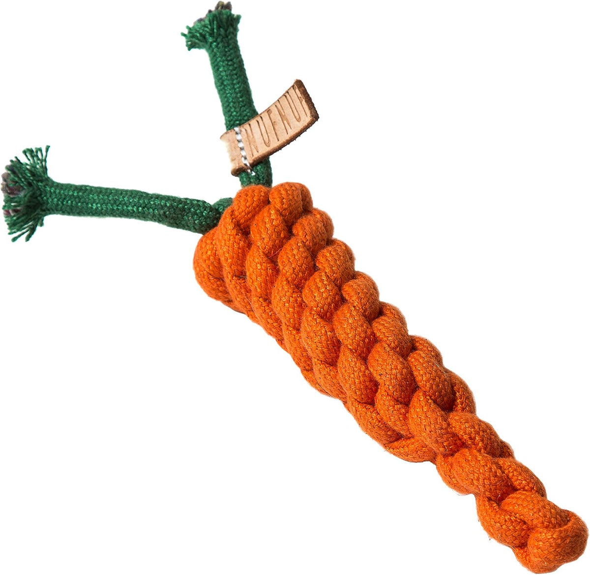 Nufnuf toy orange medium front view pet toy