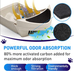 Close up view of the thickened porous material of Koteslloe automated litter tray charcoal replacement filter