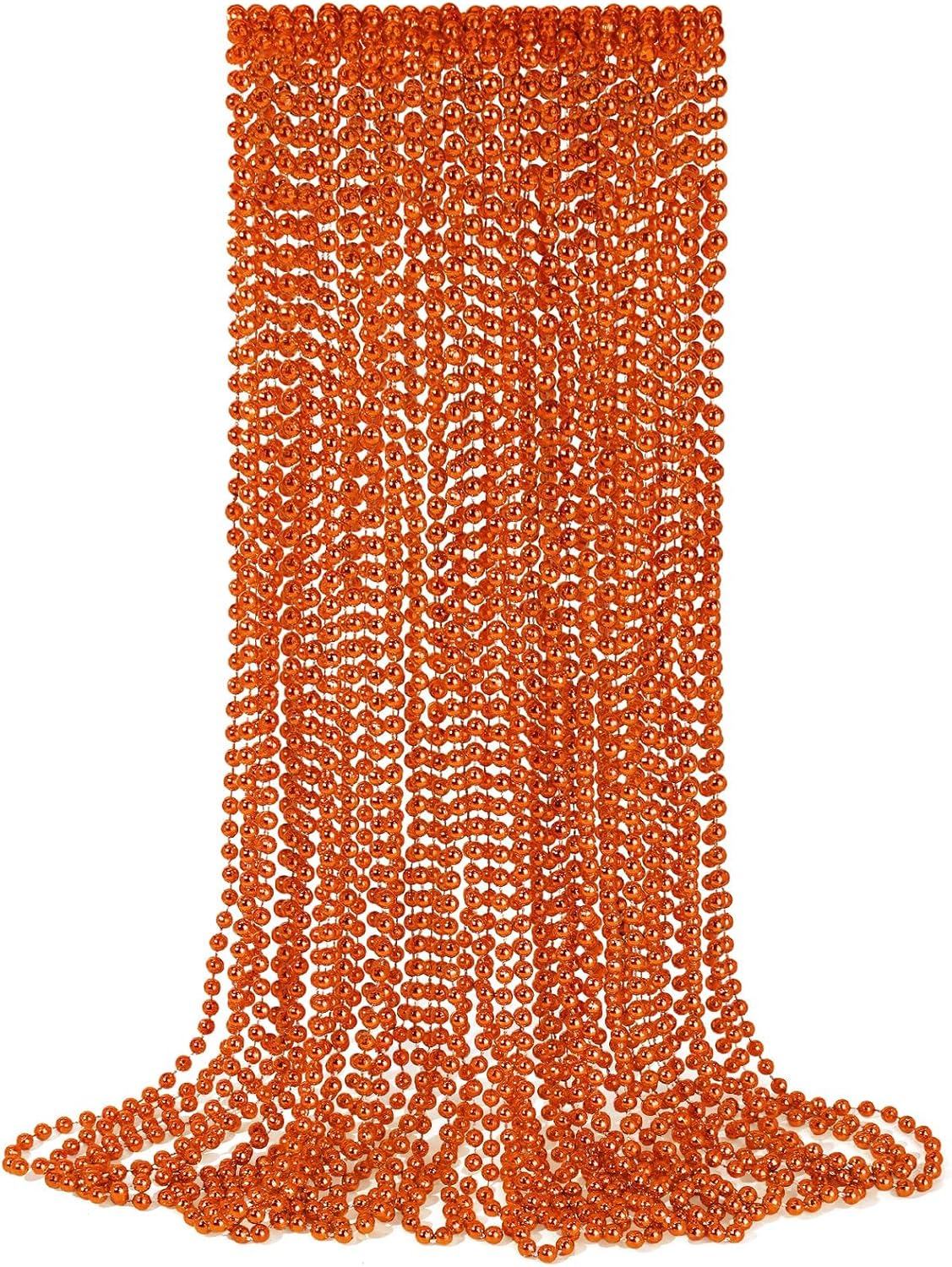 YAXINRUI 12 PCS Red Bead Necklaces, Christmas Mardi Gras Bead Necklaces, Red Valentine Necklace, 33 Inch 7 mm Round Beaded Necklaces for Mardi Gras Christmas Valentine Festive Events, Party Favors - Image 9