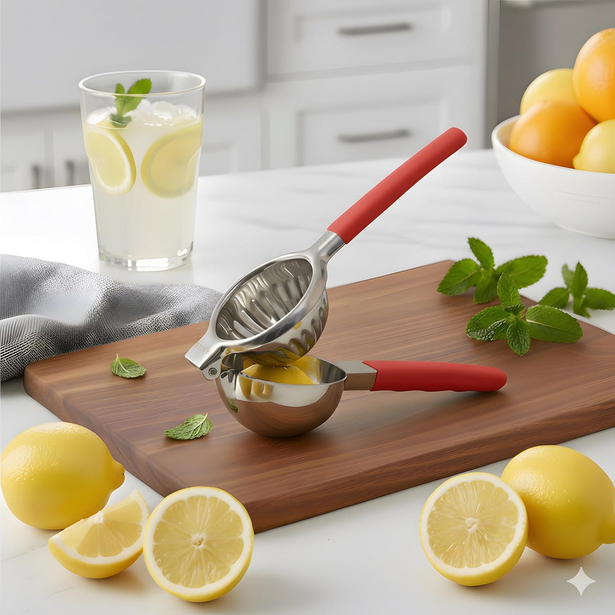43DNG manual juicer angled pour spout