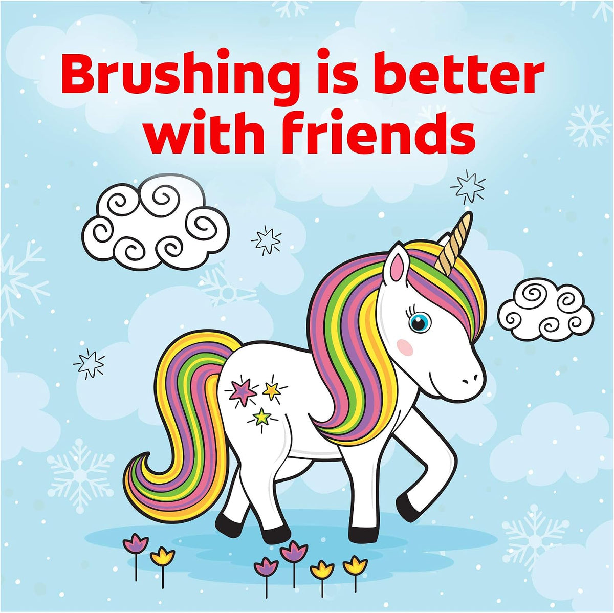 Colgate unicorn kids toothbrush packaging box display