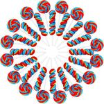 Rainbow Twisty & Swirl Lollipops 32pk (16 swirl &16 twist) Blueberry, Mermaid Lollipop Candy Individually Wrapped Bulk, Unicorn Candy Swirl Lollipops Suckers - Birthday - Image 12