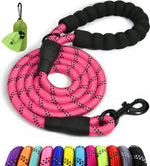 Taglory Rope Dog Leash 6 FT with Comfortable Padded Handle, Highly Reflective Threads Leash and Anti-Tangle Clip for Walking Medium Large Dogs, 1/2 inch, Black - Image 14