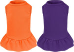 2 Pcs Dog Dresses Cat Skirt Solid Color Dog Clothes Summer Sleeveless Puppy Girl Clothes for Small Pet Dogs Cats (Yellow,Pink, Small) - Image 11