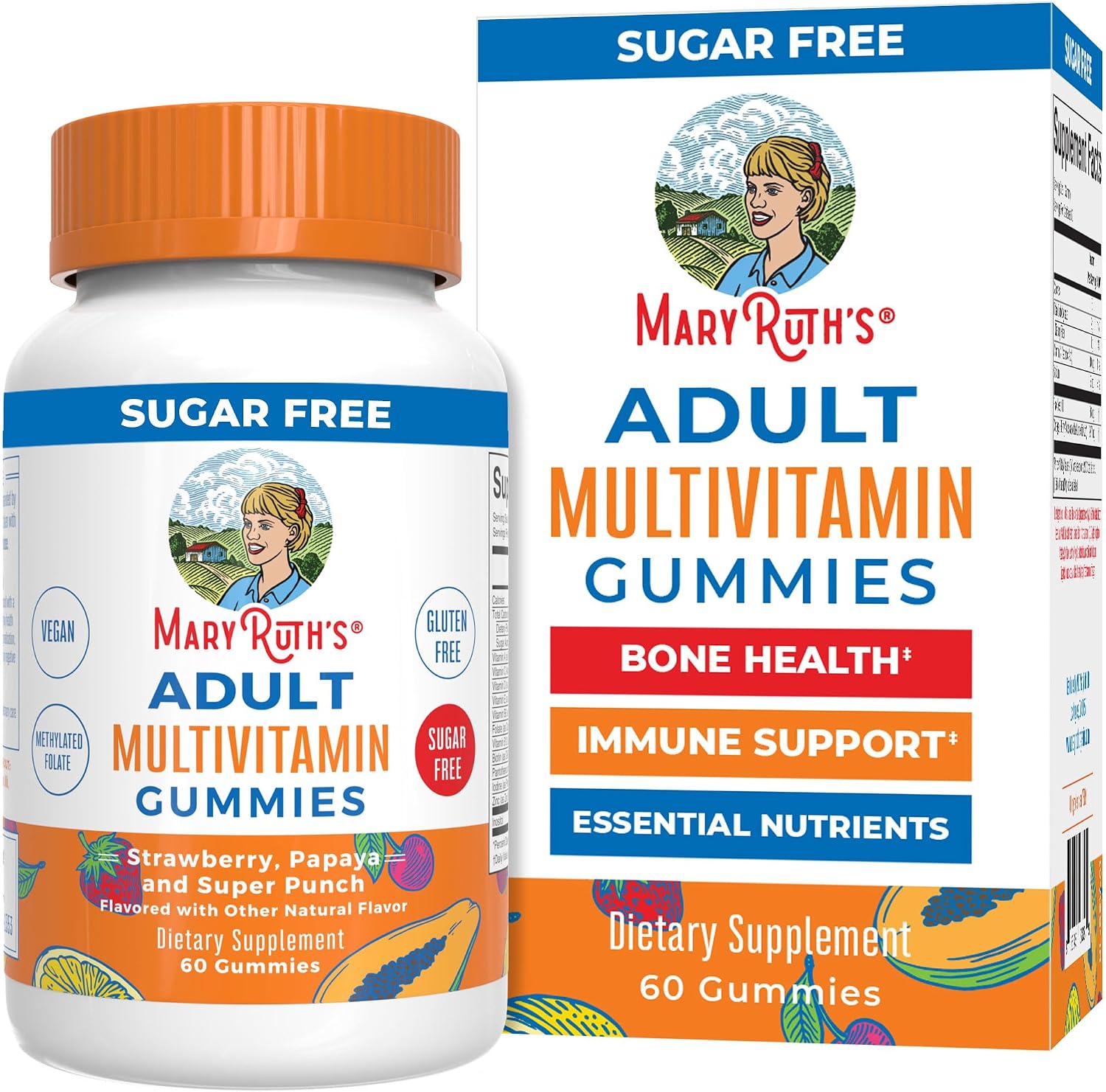 MaryRuth Organics Adult Multivitamin Gummies bottle front view authentic health supplement
