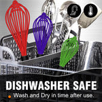 Walfos dishwasher safe wire whisk handle detail