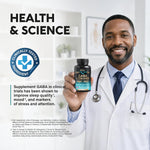 NutraHarmony GABA L-Theanine supplement bottle with capsules