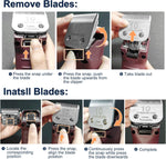 Tutuosto professional detachable A5 style clipper replacement blades set