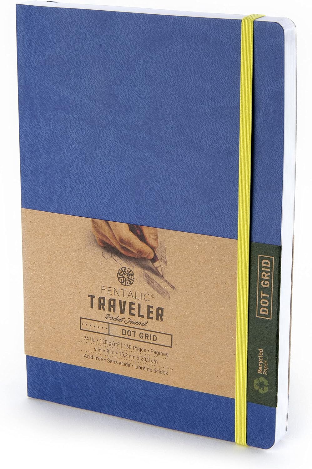 Pentalic 6 x 8" Pocket Dot Grid Traveler Journal, 160 Pages, Olive Green - Image 15