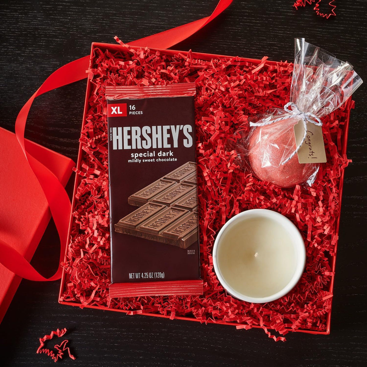 Hershey's Special Dark Extra Large Candy Bar on a clean background
