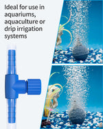 Top angle of Pawfly blue plastic air control valves highlighting the textured knob.