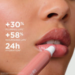 Clarins peptide plumping lip gloss texture swatch