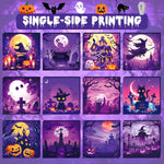 Jubite halloween pattern paper showing ghost and pumpkin designs