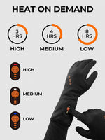 ORORO lightweight heated gloves showing non-slip silicone palm