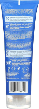 Desert Essence sensitive scalp shampoo back label ingredients