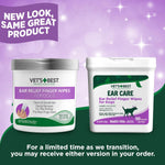 Vet's Best finger wipes showing easy application on hand