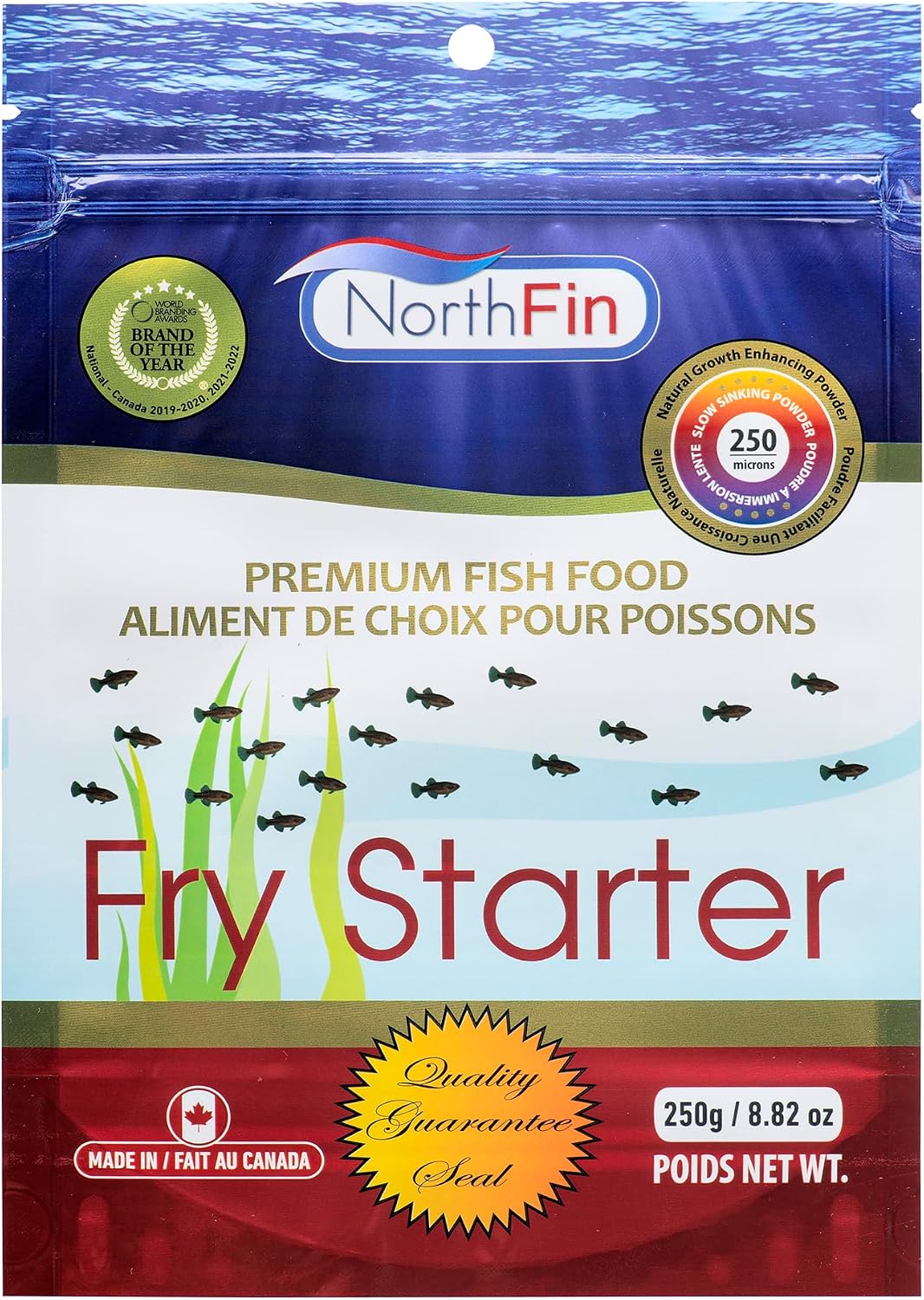 Northfin fry starter fish food front view packaging